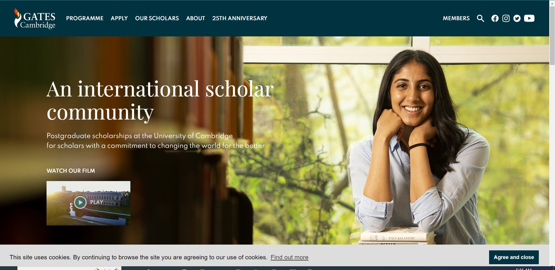 Gatecambridge scholarship website