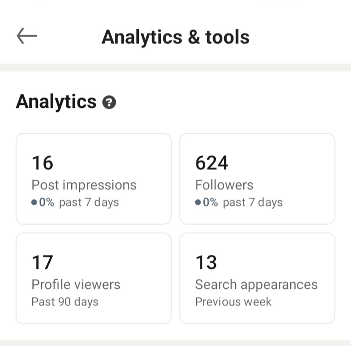 LinkedIn profile full analytics dashboard