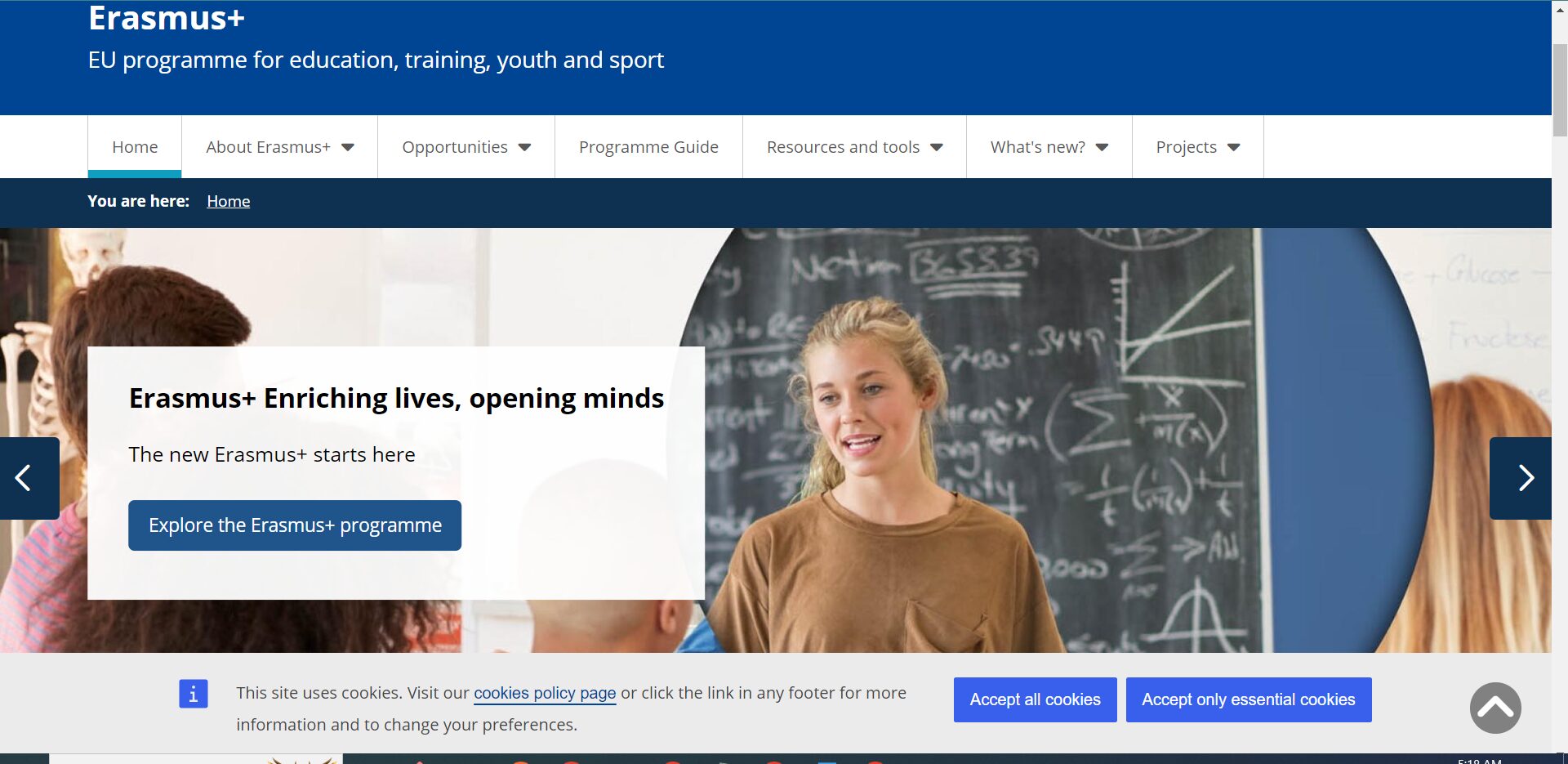 erasmus+ website