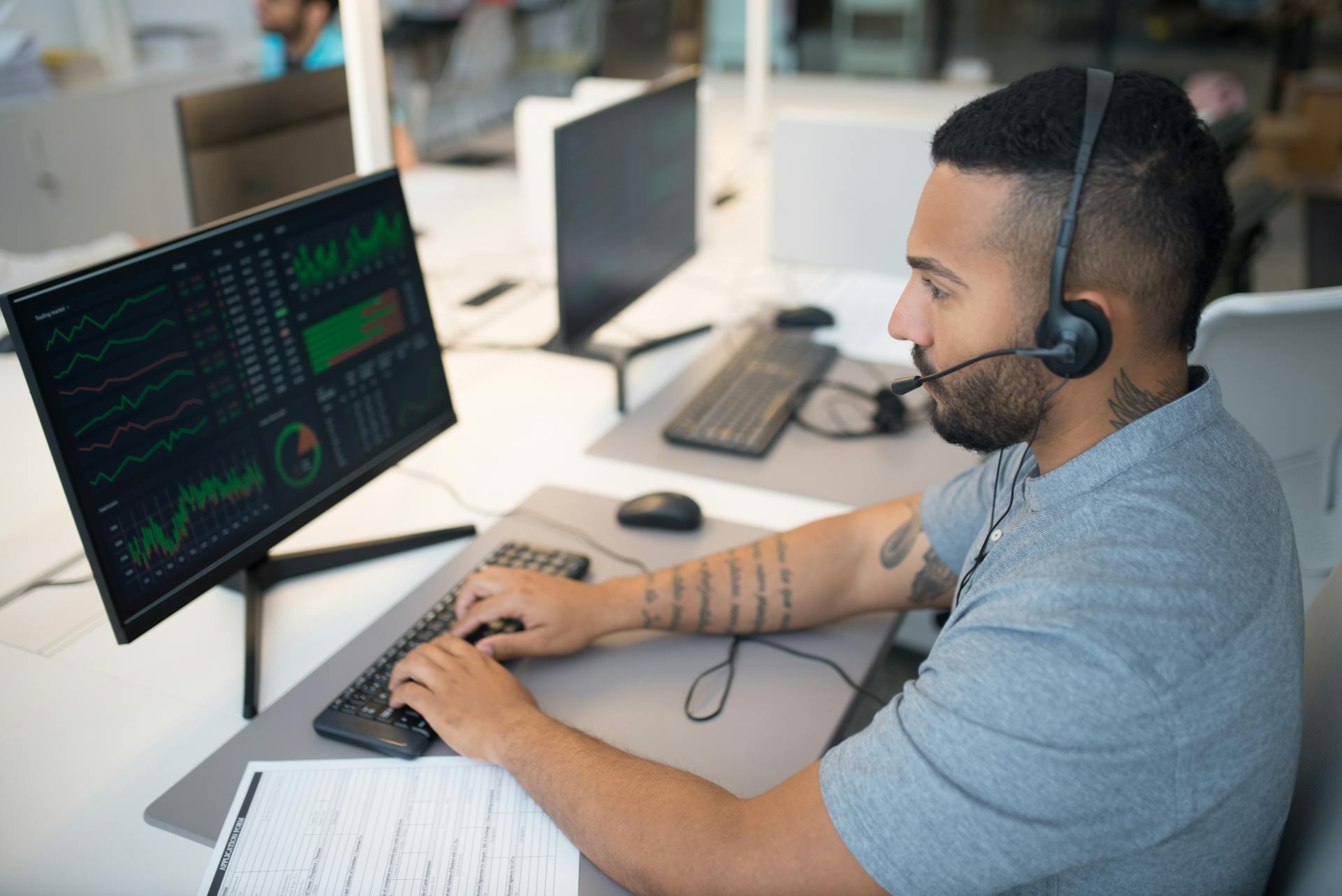 Someone typing on a computer