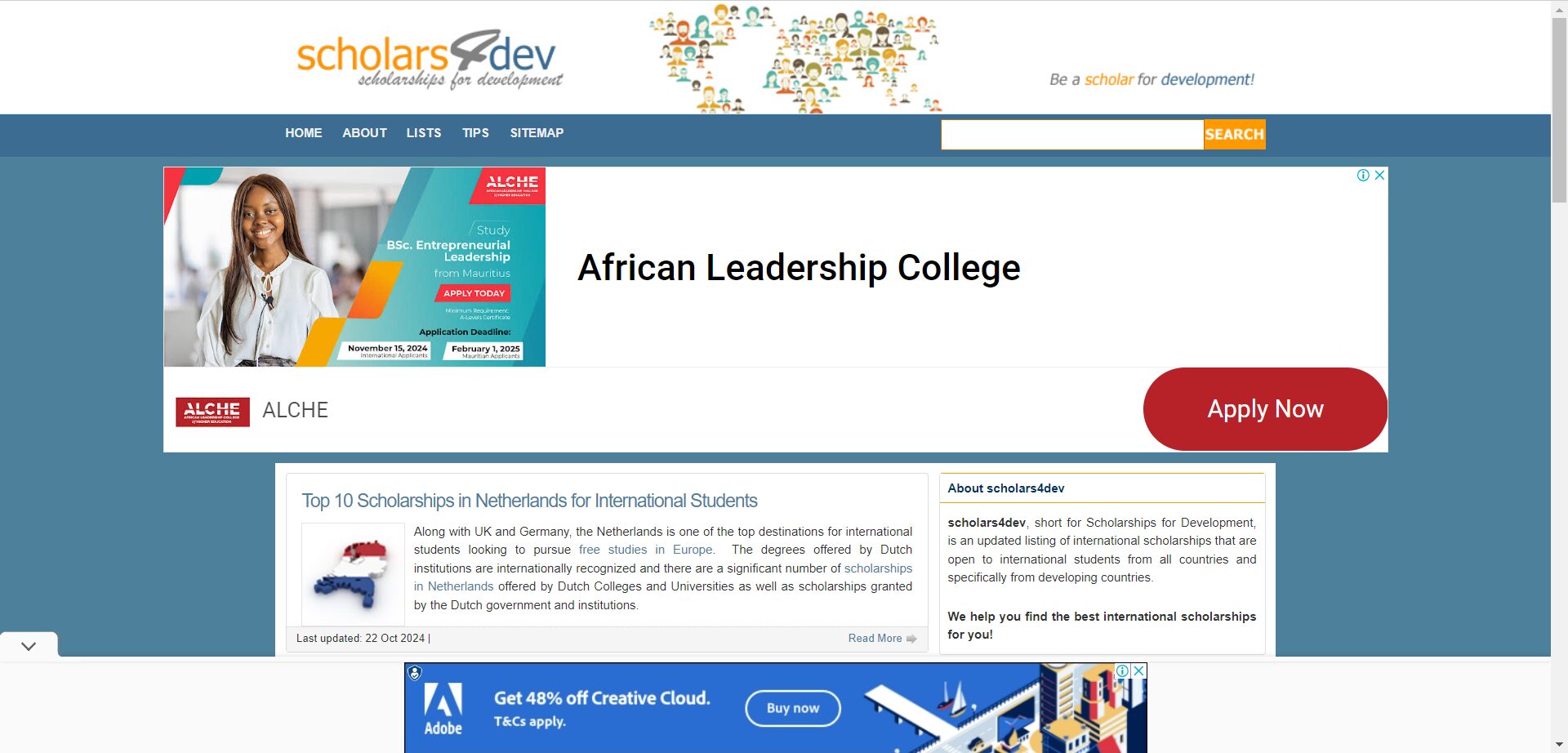 scholars4dev.com website