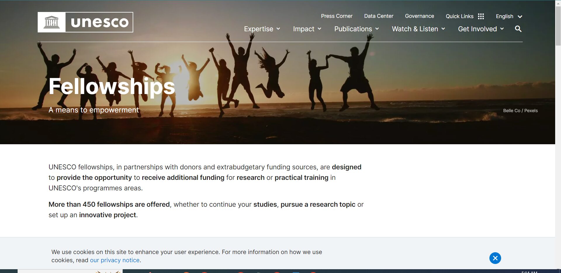 unesco fellowship website