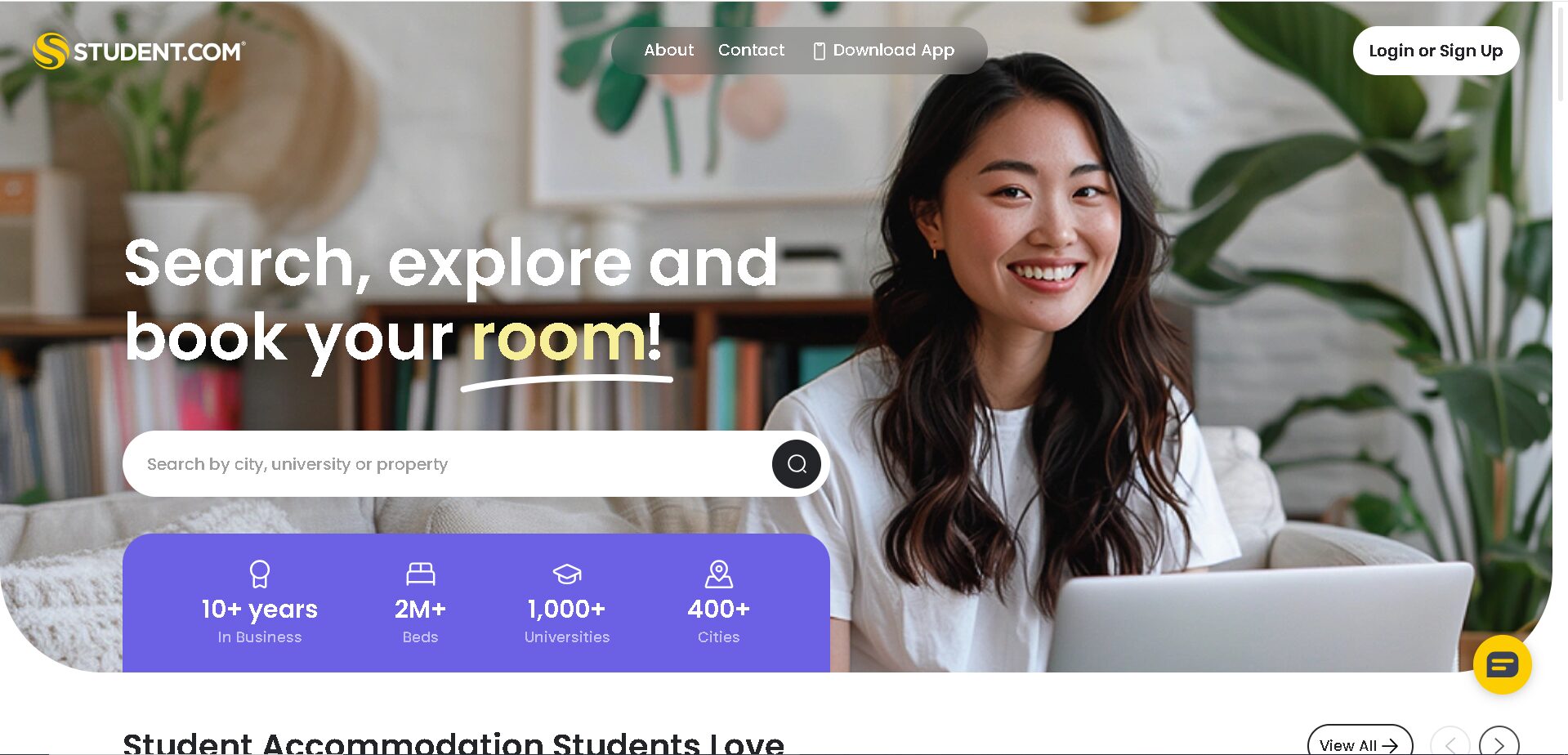 Students.com accommodation in the US